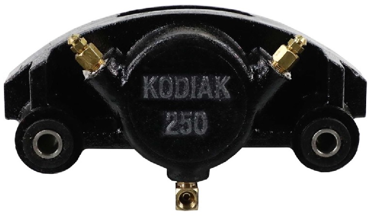 Kodiak 250 brake caliper with pads.